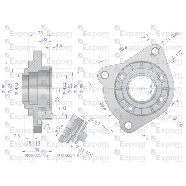 Głowica rozrusznika typu Magneton 9142743 6956440EX | Exvi