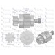 Zespół sprzęgający rozrusznika New Holland 7152060EX | Exvi
