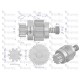 Zespół sprzęgający rozrusznika CASE MF 7154480EX | Exvi