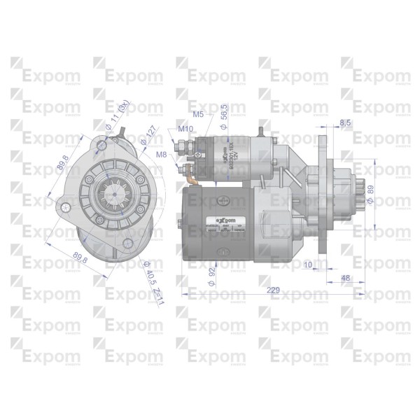 Rozrusznik z reduktorem typu Magneton 9142722.EX | Exvi