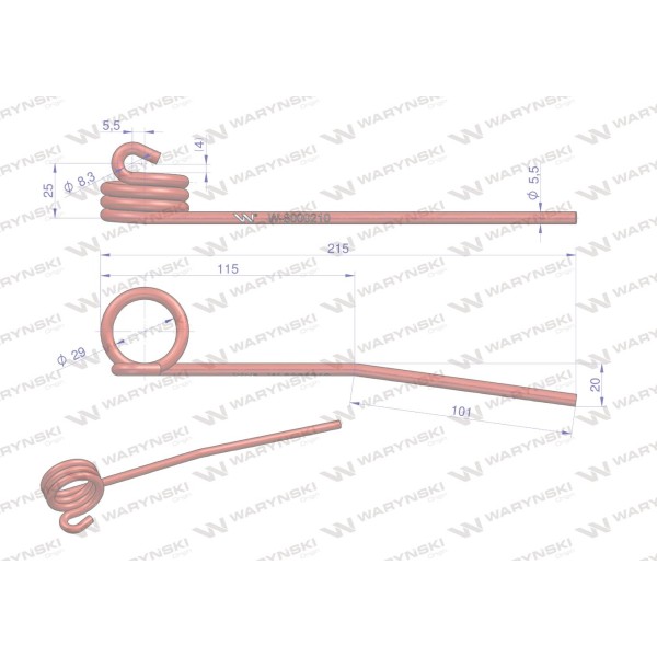 Palec motowideł zastosowanie Claas 800021.0 8000210 | Exvi