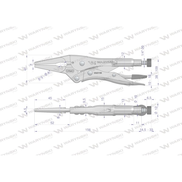 Szczypce zaciskowe Morsa z e stali CrMo 6" WMH109 | Exvi