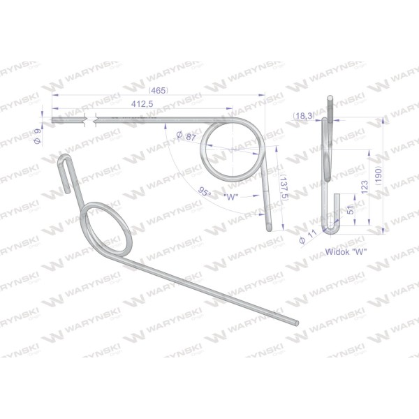 Palec zagarniający siewnika NORDSTEN 7000027706 | Exvi