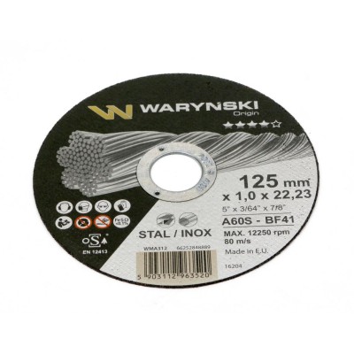 Tarcza do cięcia metalu 125 x1.0 x22.23 mm WMA312 | Exvi