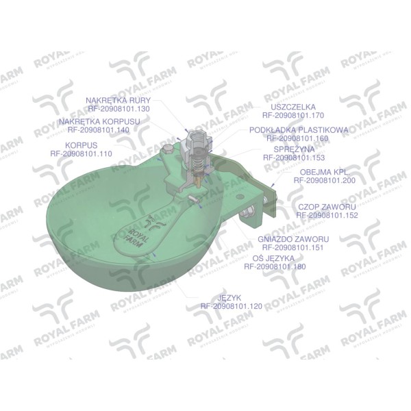 Poidło miskowe dla bydła żeliwne 1.4L RF-20908101 | Exvi