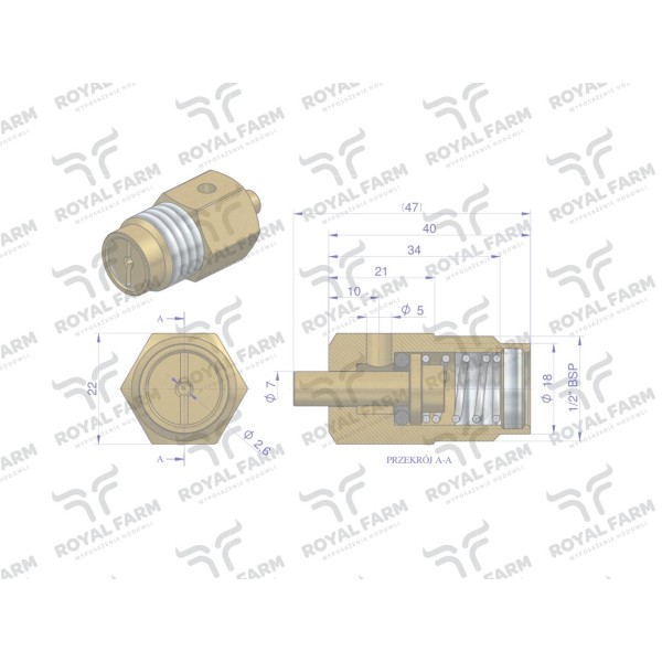 Zawór kompletny poidła RF-20908105 RF-20908105.200 | Exvi