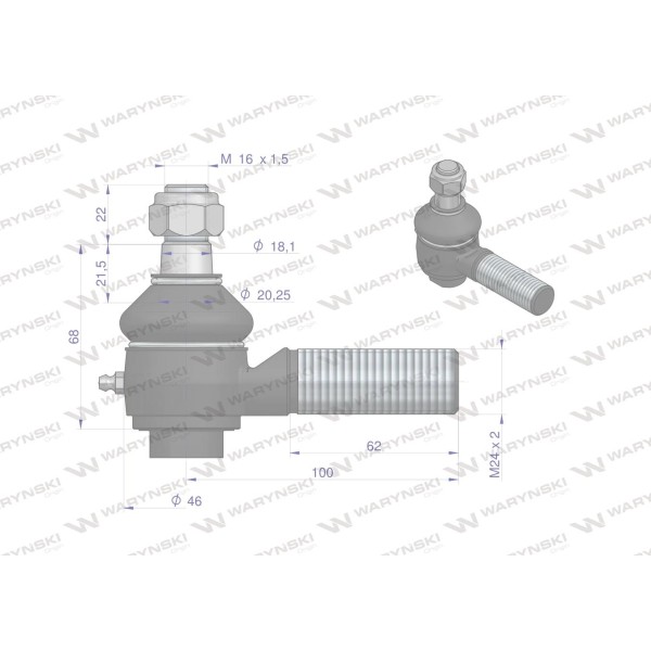 Przegub wzmocniony skrócony ( krótki ) 505820013W | Exvi