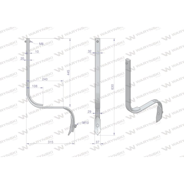 Ząb spulchniacz Waryński 3074000420 | Exvi