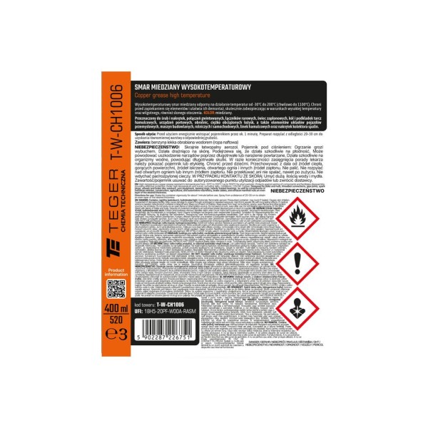 Smar miedziany wysokotemperaturowy 400 ml/ CH1006 | Exvi