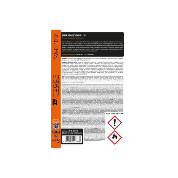 Smar do łańcuchów i lin 500ml / TEGER CH1012 | Exvi