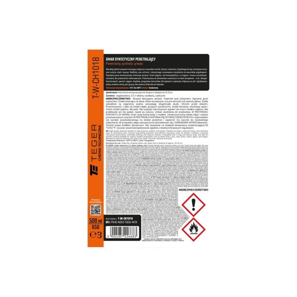 Smar syntetyczny penetrujący 500ml / TEGER CH1018 | Exvi