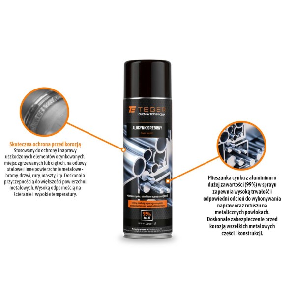 Alucynk srebrny 500 ml / TEGER CH1001 | Exvi