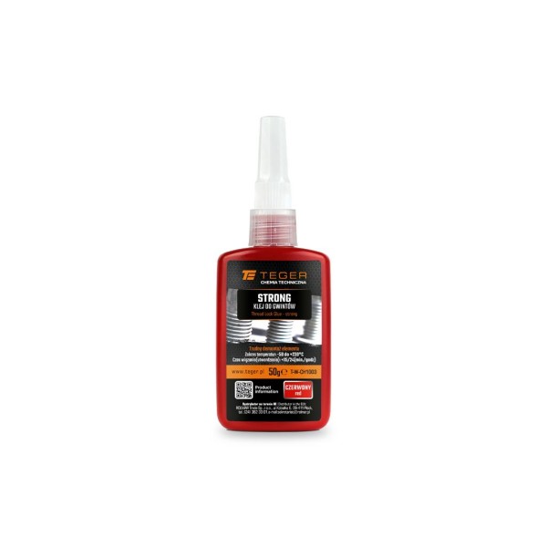 Klej do gwintów STRONG - czerwony 50g/ TEGER CH1003 | Exvi