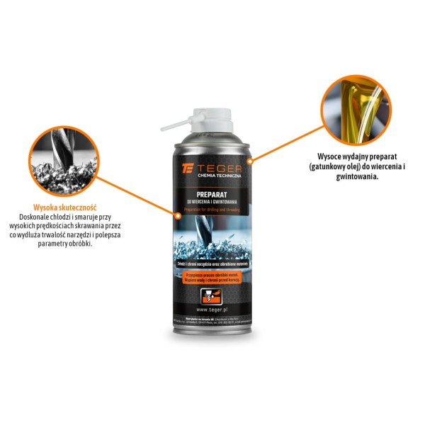 Preparat do wiercenia i gwintowania 400 ml / CH1008 | Exvi
