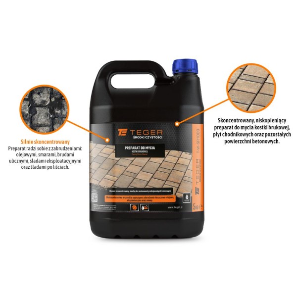 Preparat do mycia kostki brukowej 5 KG SR1009 | Exvi