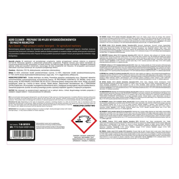 Agro Cleaner Preparat do myjek SR1014 | Exvi