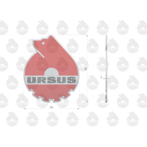 Emblemat. naklejka wypukła 3D-w3 ORYGINAŁ EM-URS3U | Exvi