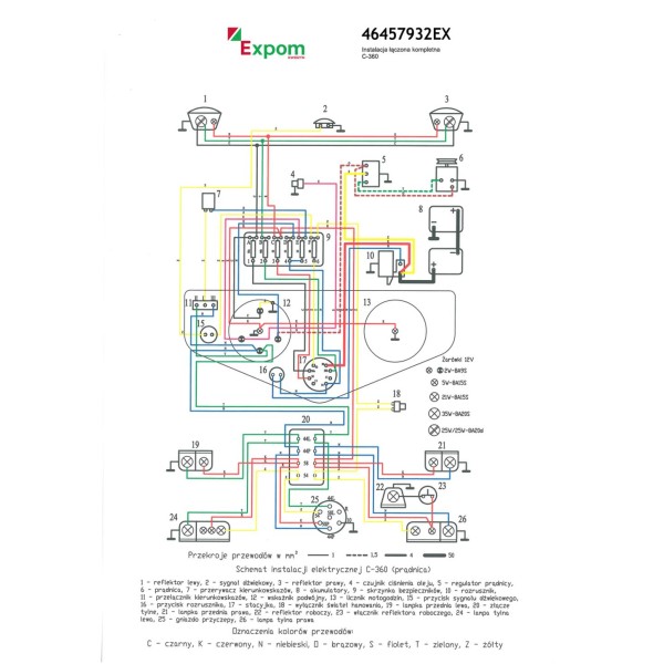 Instalacja łączona kompletna alternator 46457931AEX | Exvi