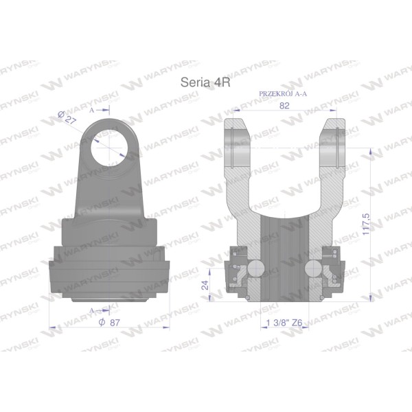 Widłak z pierścieniem 1 3/8 Z6 - 27X82 WR227401 | Exvi
