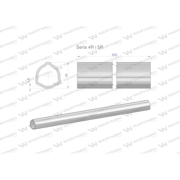 Rura wewnętrzna Seria 4R i 5R do wału 760 WR2343605 | Exvi