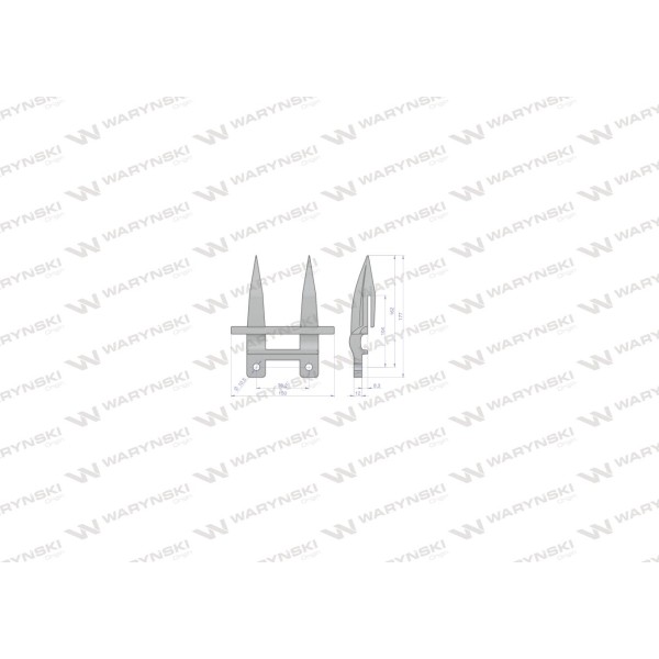 Bagnet palec podwójny hartowany zastosowanie 379720 | Exvi