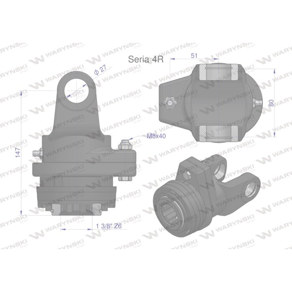 Sprzęgło na kołek wału Seria 4R 1900Nm WR214471 | Exvi