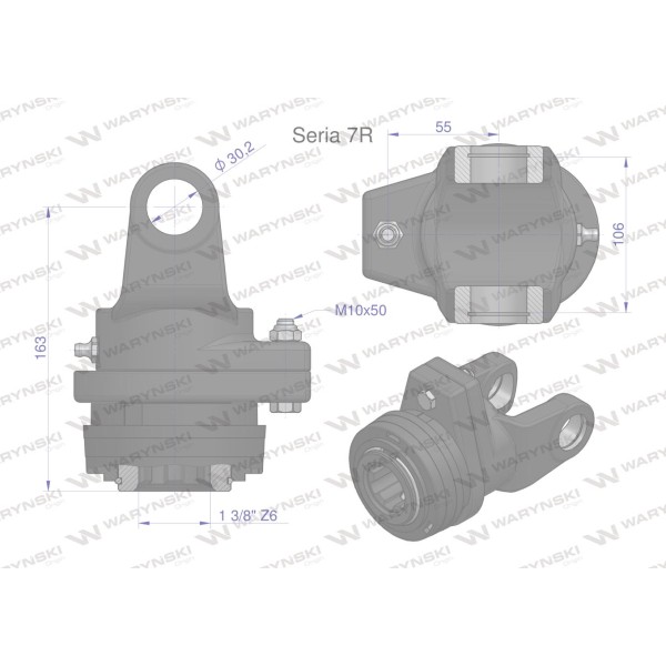 Sprzęgło na kołek wału Seria 7R 2700Nm WR214771 | Exvi