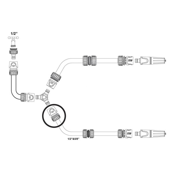 Szybkozłączka 1/2"- bez waterstop / TEGER O-NPIS001 | Exvi