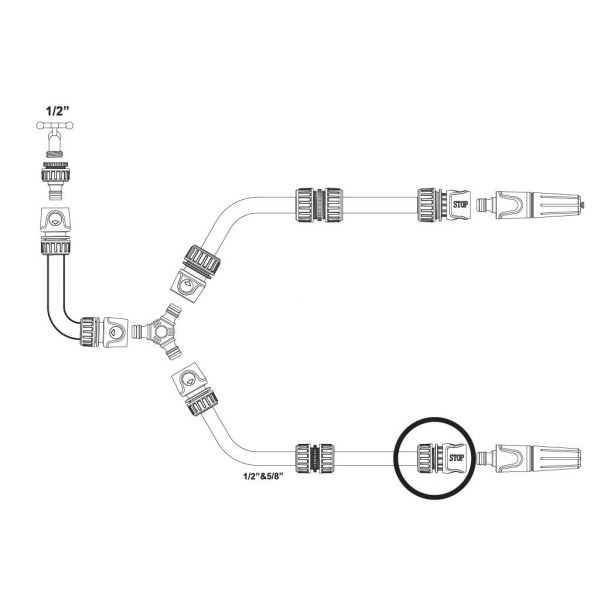 Szybkozłączka 1/2"- z waterstop / TEGER O-NPIS002 | Exvi