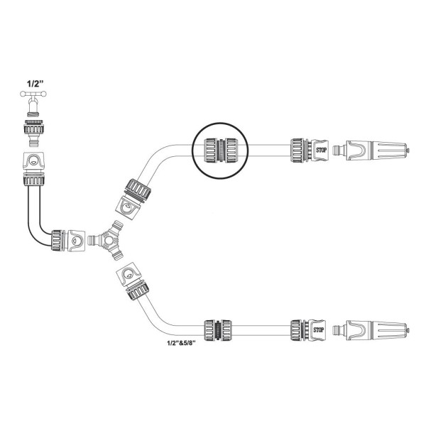 Łącznik węża 3/4" / TEGER O-NPIS005 | Exvi