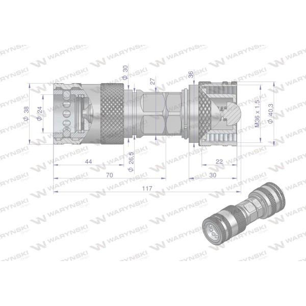 Redukcja wtyczka/gniazdo EURO PUSH-PULL WRSWGE-RED | Exvi