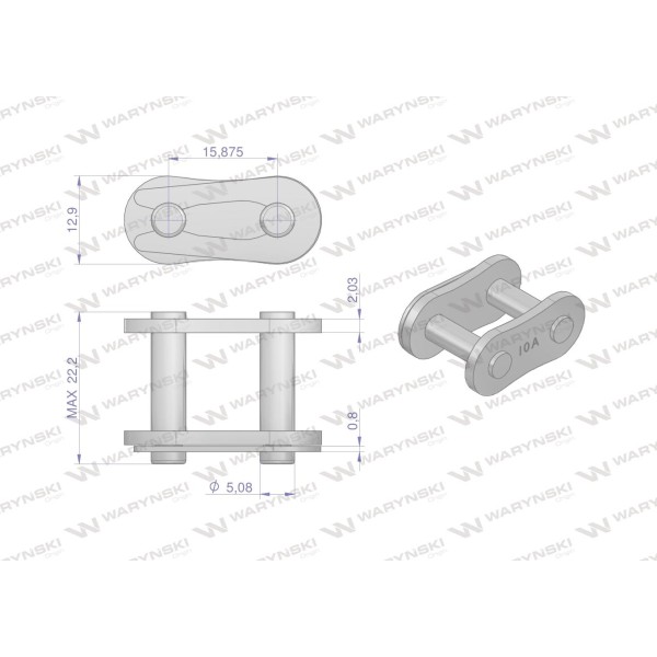 Zamek łańcucha wzmocniony Z10A-1 ANSI A 50 (R1 Z10A1 | Exvi