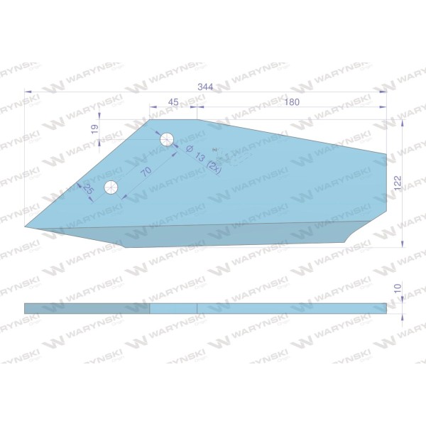 Lemiesz prosty lewy zastosowanie Lemken 3374417 | Exvi