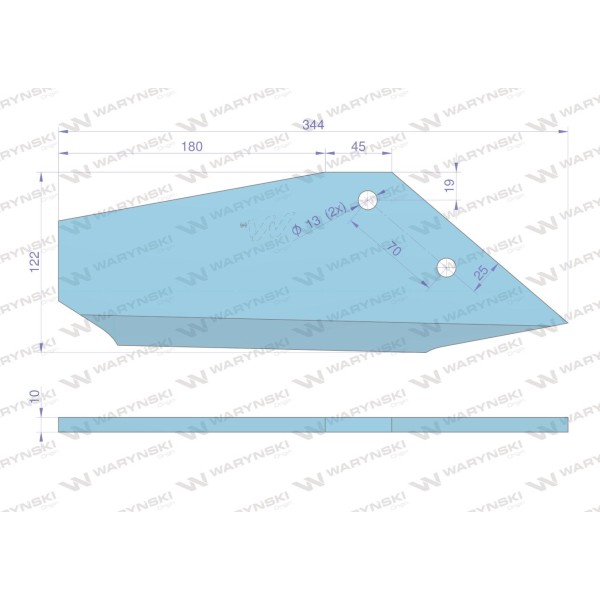 Lemiesz prosty prawy zastosowanie Lemken 3374416 | Exvi