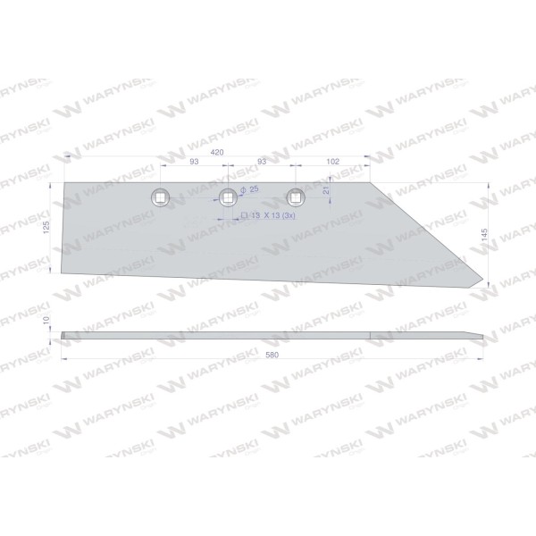Lemiesz trapez zastosowanie B-200 1023020029T | Exvi