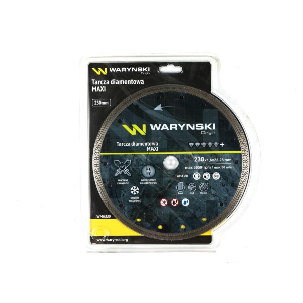 Tarcza diamentowa MAXI 230 x 22.23 mm Waryński WMA330 | Exvi