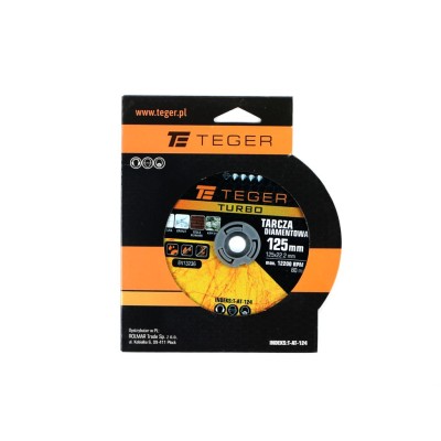 Tarcza diamentowa TURBO 125x22.23 mm TEGER AT-124 | Exvi