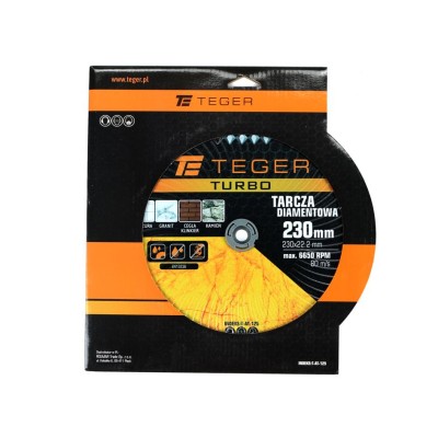 Tarcza diamentowa TURBO 230x22.23 mm TEGER AT-125 | Exvi