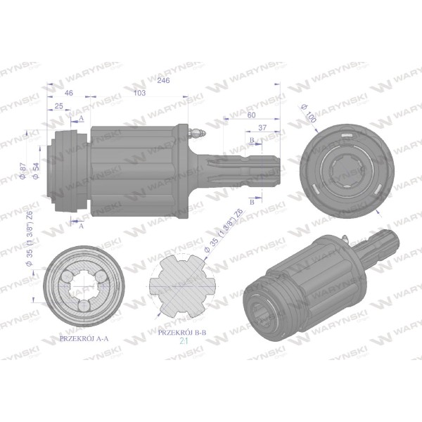 Sprzęgło zewnętrzne zapadkowe wału 1200Nm WR2515401 | Exvi
