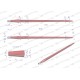 Ząb ładowacza uniwersalny czerwony prosty W3132-810P | Exvi