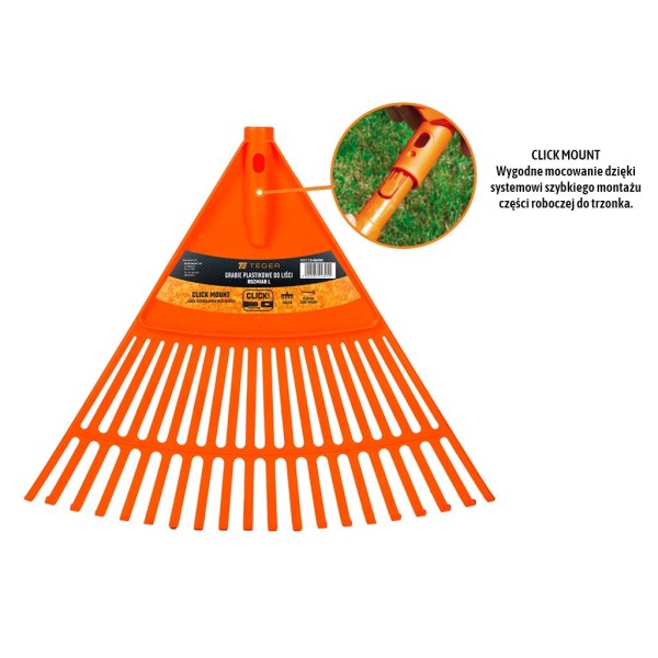 Grabie plastikowe do liści rozmiar L O-GRAP005 | Exvi