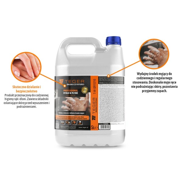 Mydło w płynie PROFESSIONAL 5l / TEGER SR1016 | Exvi