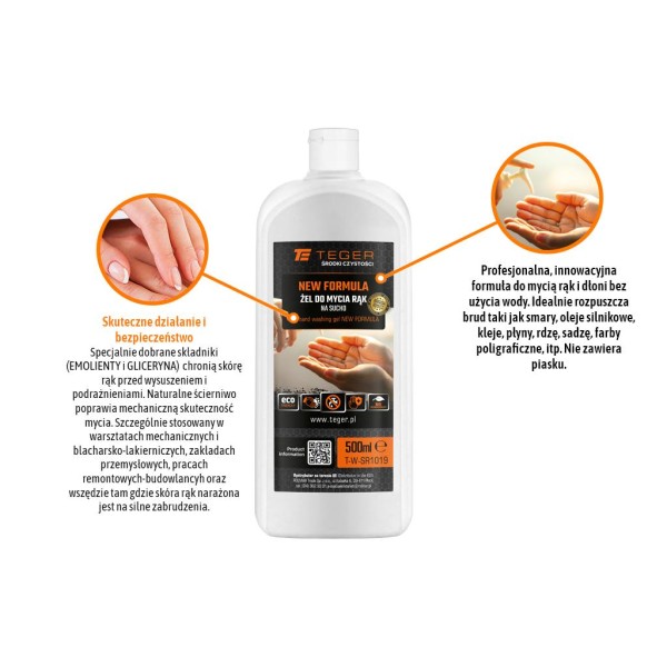 Żel do mycia rąk na sucho NEW FORMULA 500ml / SR1019 | Exvi