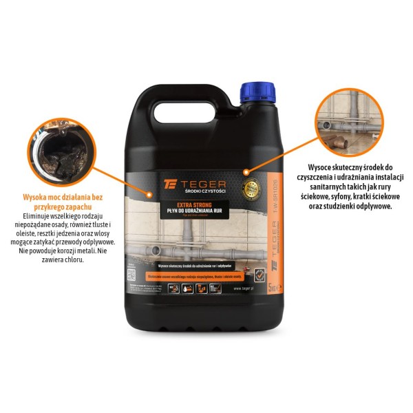 Płyn do udrażniania rur EXTRA STRONG 5 kg / SR1026 | Exvi