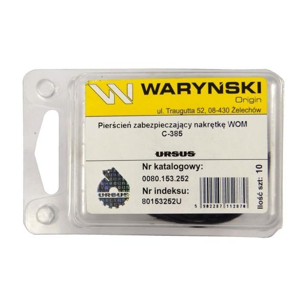 Pierścień zabezpieczający nakrętkę WOM 80/15-325/2 | Exvi