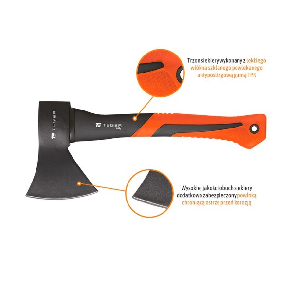Siekiera uniwersalna z trzonkiem fiberglass O-SF-800 | Exvi