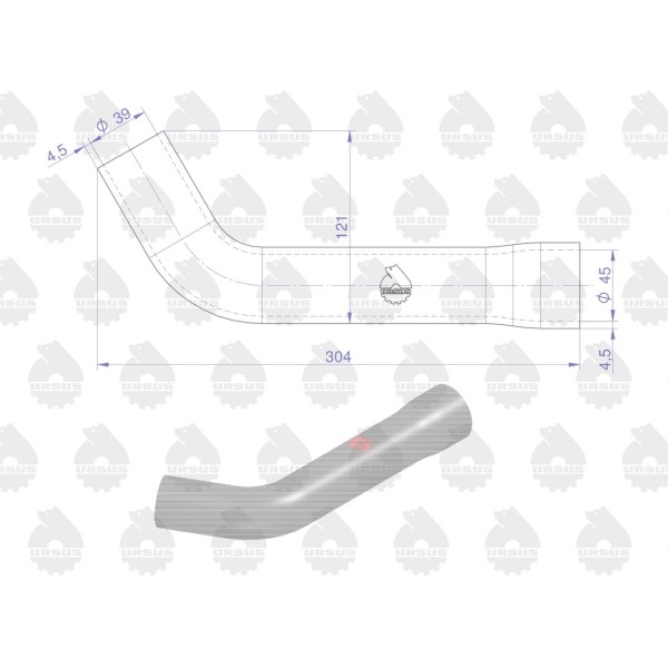 Zestaw komplet przewodów chłodnicy 4/6 KPCH4/6C-385U | Exvi