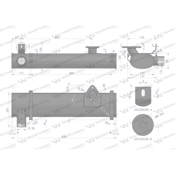 Tłumik poziomy RenaultWARYŃSKI 7700003367W | Exvi