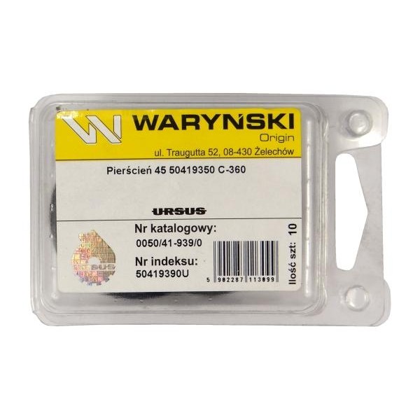 Pierścień 45 50419350 sprzedawane po 10 50/41-939/0 | Exvi