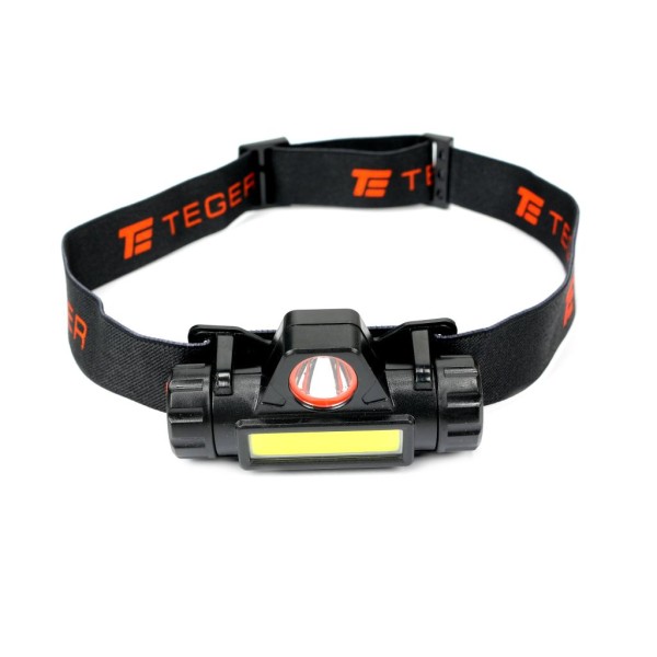Latarka czołówka LED COB 200 Lm ładowana LED-0080 | Exvi